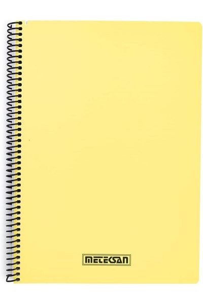 STOREMAX Mrttnca Karina Pastel Series, A4 100 Sheets Lined Pp Cover Spiral Notebook, Yellow Trndymrt 108