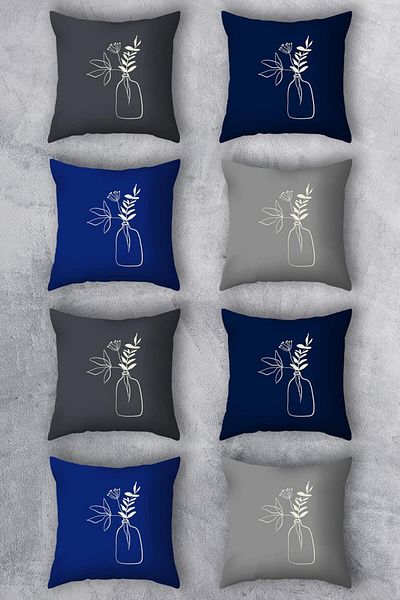 STOREMAX Lvnshop Set of 8 Combination - 43X43 Throw Pillow Cover, Double Side Printed Lv 224120