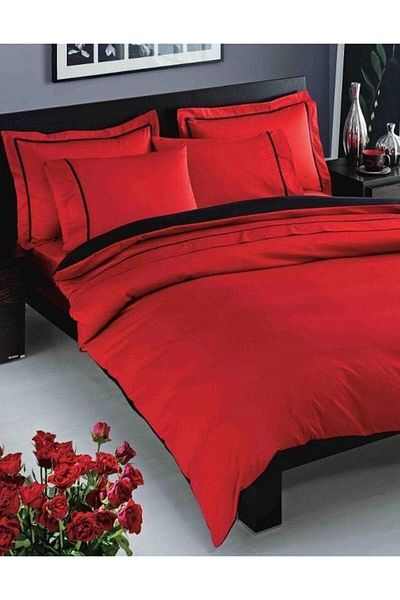 STOREMAX Delux Prestige Cotton Kit, Red, Double