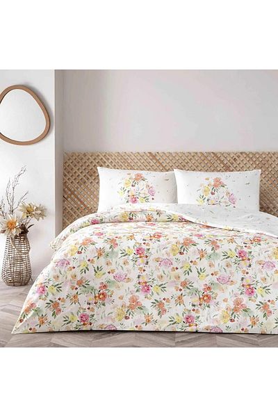 STOREMAX Cotton Shirley Duvet Cover Set - Yellow Single