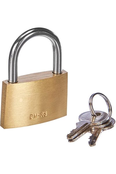 STOREMAX Jvnnshop Man 413/35, Brass Padlock, 35mm, Yellow 646268