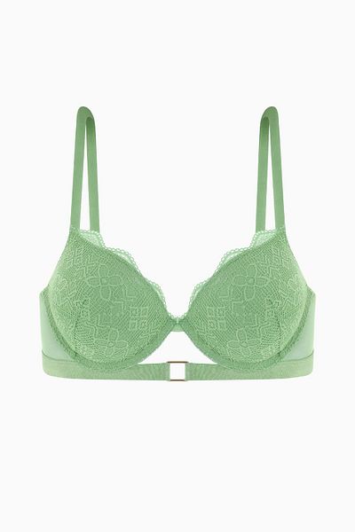 Wonna Сутиен с дантела Andes Metal Accessory - Extra Push Up, с подплънки - 2576 - Зелен