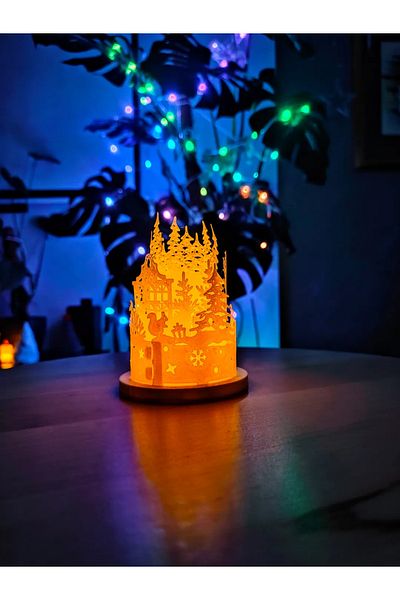 Home New Year's Deer Lighted Ornament - Deer Ornament - New Year's Deer