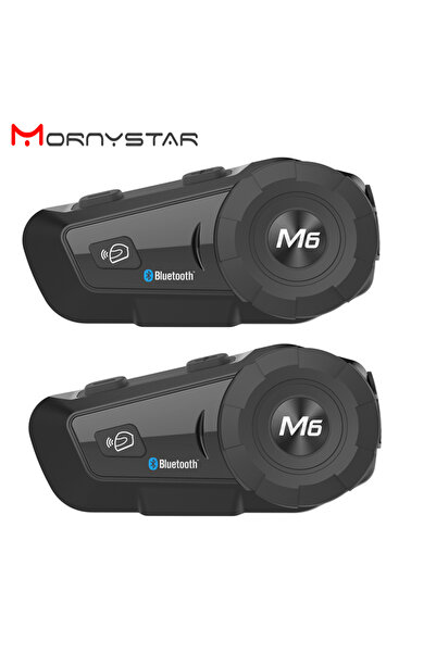 Choice 2PCS MONYSTAR M6 Plus 1000m Motorcycle Bluetooth Helmet Headsets Intercom for FM BT Wireless