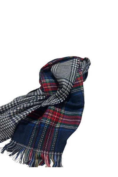 baderin Double Side Pacquered Patterned Thick Wool Shal Scarf