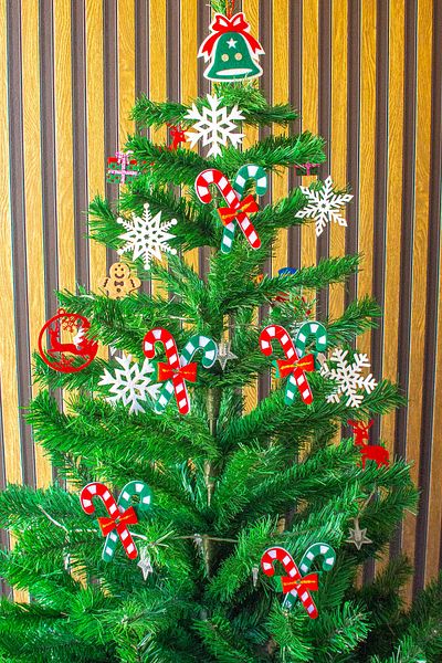 garaccu Felt Christmas Special Candy Cane Ornaments 3 Pieces