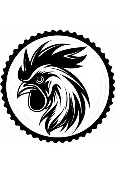 Generic Brand Rooster Design Sticker 10 X 10 cm