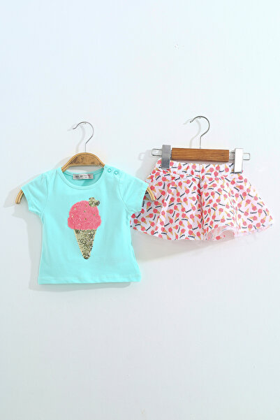 LC Waikiki Toontoy Girls' Sequin Skirt Set