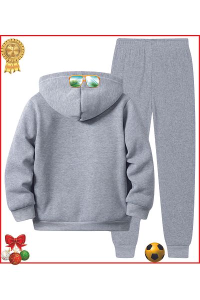 HOFFNUNG Full Hoodie California Usa Printed Tracksuit Set