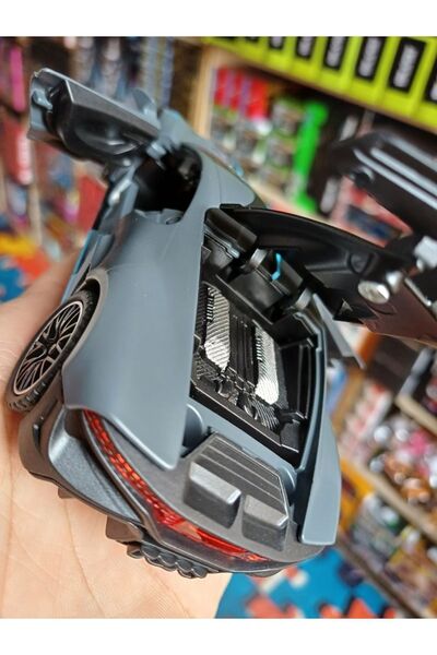 OYUNCAKSAHİLİ Bugatti Divo Sport Tarz W16 Dıecast Çekbırak Model Metal Araba Kapı Bagaj Kaput Açılır 15x6cm Füme