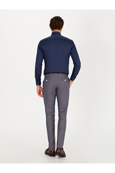 Cacharel Lacivert Slim Fit Keten Karışımlı Pantolon 50265200-VR033