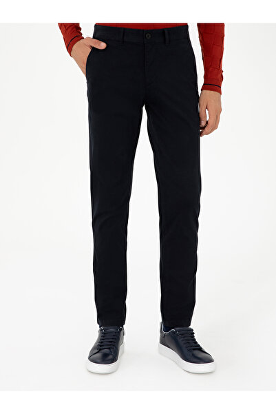 Cacharel Siyah Slim Fit Kanvas Pantolon 50304318-VR046