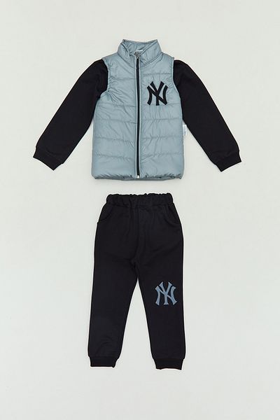 Fulla Moda 3-Piece Jogger Boy's Suit with Embroidered Vest