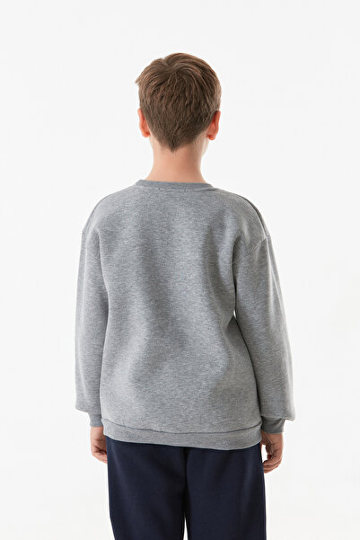 Fulla Moda 3 İplik Origin Yazı Baskılı Erkek Çocuk Sweatshirt