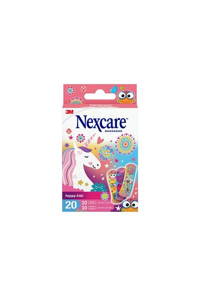 Nexcare بلاسترات سحرية من هابي كيدز، مجموعة متنوعة، 20 قطعة