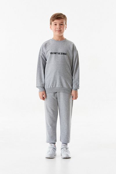 Fulla Moda Σετ φόρμας Jogger Boy με τυπωμένο κείμενο