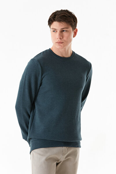 Fulla Moda Fitilli Bisiklet Yaka Sweatshirt