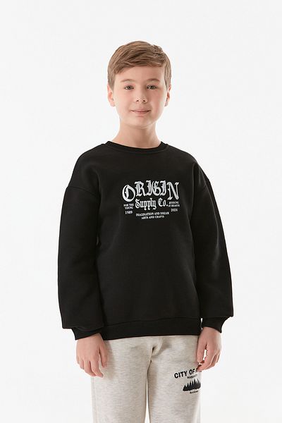 Fulla Moda Суитшърт за момче с отпечатан текст с 3 прежди