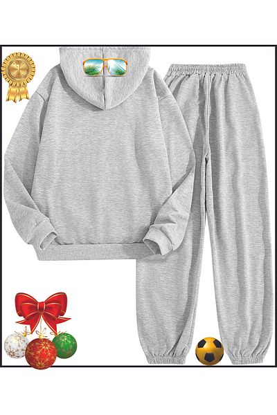 HOFFNUNG Full Hoodie California Usa Printed Tracksuit Set