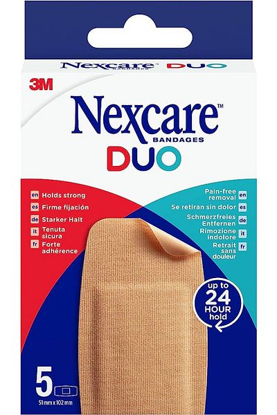 Nexcare Duo Plasters Maxi 51 Mm X 102 Mm Pack 5S