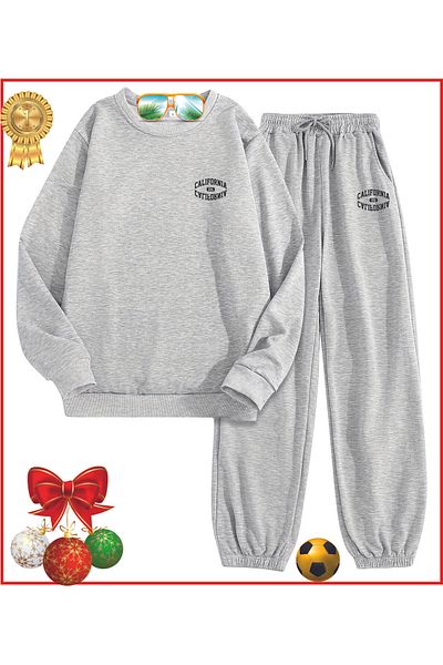 HOFFNUNG Full Hoodie California Usa Printed Tracksuit Set