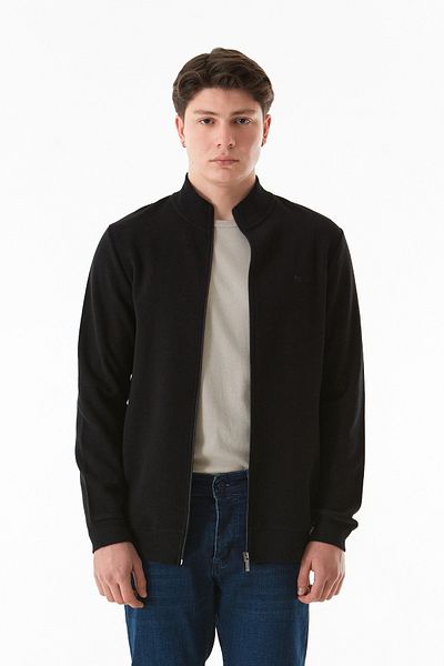 Fulla Moda Φούτερ με γιακά με φερμουάρ