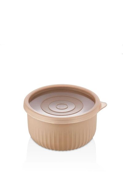 VİP AHMET Vip Ahmet 4-Piece 500ml Brown Vacuum Storage Set