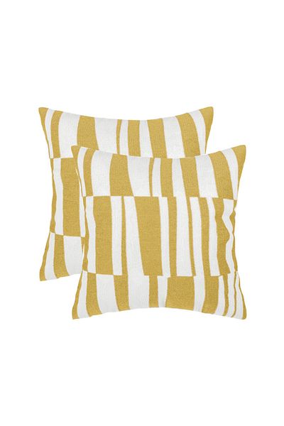 Donetella 2- Piece Modern 45x45 Throw Pillow Cover -,Decorative Covers for Cushions, Filling Not Included