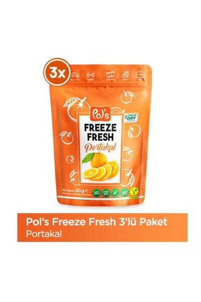 Pol's Freeze Fresh Portakal 20 G X 3 Adet Freeze Dry Dondurularak Kurutulmuş ...