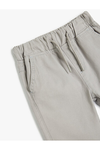 Koton Cotton Tie Waist Cargo Pocket Jogger Pants