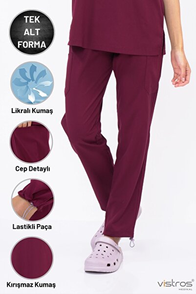 Vistros Medikal Likralı Takım Yüksek Kaliteli Scrubs Hemşire Doktor Üniforma ...