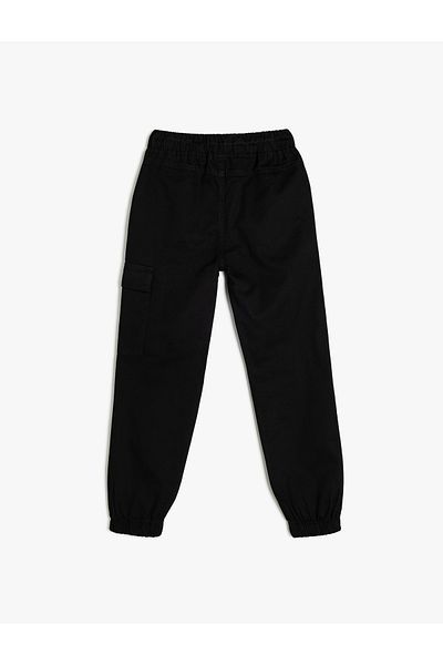 Koton Cotton Jogger Sweatpants with Lace-Up Waist Pocket Detail