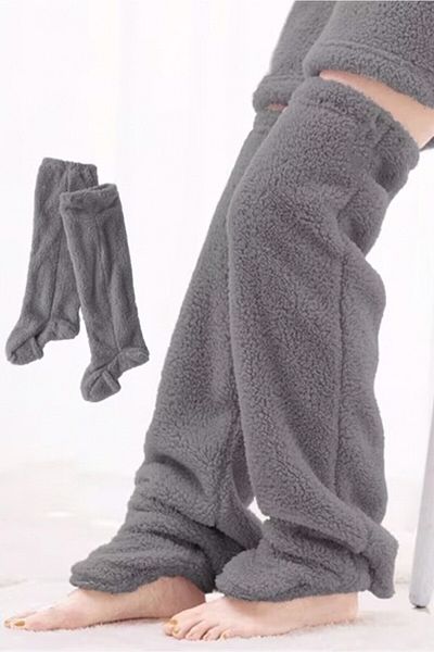 Mulberry Wellsoft βελούδινα μακριές κάλτσες για το σπίτι πάνω από το γόνατο