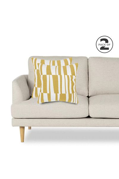 Donetella 2- Piece Modern 45x45 Throw Pillow Cover -,Decorative Covers for Cushions, Filling Not Included