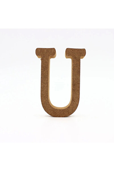 na neşeli ahşap HRFU10 10 Cm Ahşap U Harfi Dik Durabilir Harf Seçimli Özel Gü...
