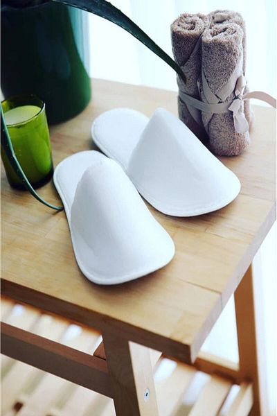 galaksihome Disposable Fabric Hotel Slippers Massage Salon Beauty Center Hygienic Slippers Standard Size 10Pairs
