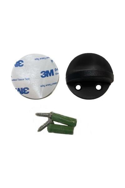 ntnrcpro Αυτοκόλλητο ΜΑΥΡΟ Σατέν Πώμα Πόρτας Half Moon 1 Τεμάχιο