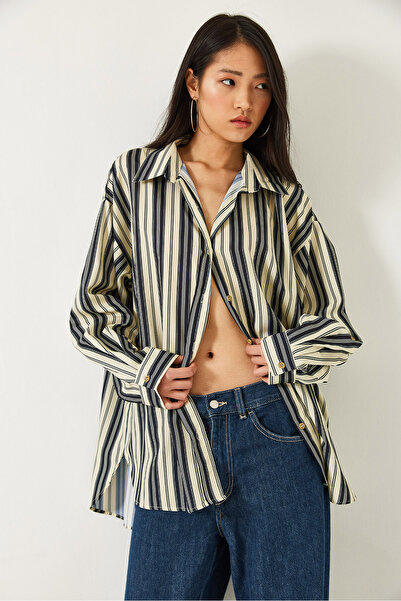 Bianco Lucci Női csíkos túlméretes ing 1007 60261197