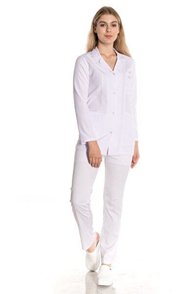 TIPMOD Kadın Ceket Yaka Kısaboy Doktor Önlüğü