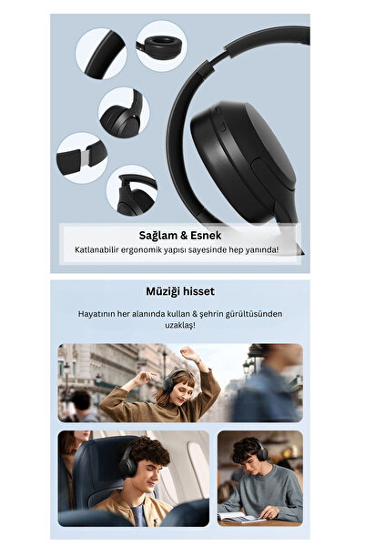 SABRON Sbr-2370 Wireless Kulak Üstü Bluetooth Kulaklık İos Android Uyumlu Kafa Üstü Kablosuz Kulaklık