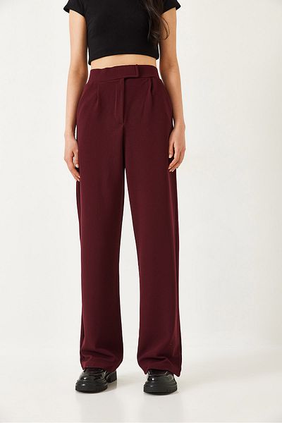Bianco Lucci Women's Comfortable Palazzo Trousers with Velcro Waist 3826 60261150
