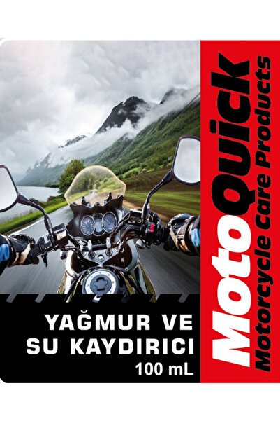 MotoQuick Motosiklet Nano Yağmur ve Su Kaydırıcı, Kask Vizörü Su İtici 100 ml