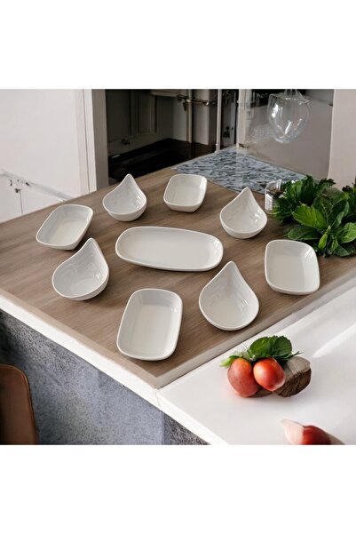 MY ZEY Breakfast Sauce Bowl Olive Bowl Container Kayak Plate Presenter Set of 9