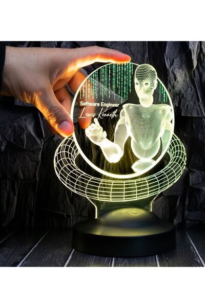 SEVGİLAMBASI Web Tasarımcı hediyesi, Yazılımcı Hediyesi, Grafiker Hediyesi, Developer Hediyesi, 3D Led Lamba