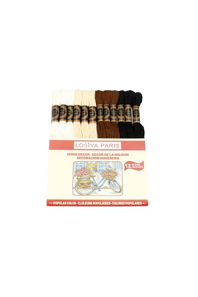 bidoluhobi Συσκευασία με 12 κλωστές Muline Etamine Embroidery