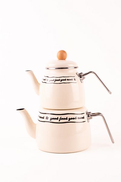 EMAYlab Enameled Mood Teapot Set - Wooden Top