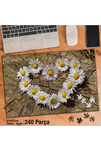 Asilmeydan Asil Hobi Papatya - Kalp - Aşk -Sevgi - Doğa Yapboz - Ayak Destekl...