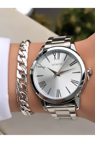 Homies Original Invoice Waterproof Women's Wrist Watch with Bracelet Gift