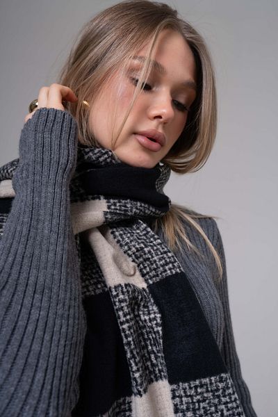 FENZA SCARF ABBEY KARE MODEL LANA-MIXTĂ ACRILOĂ BĂRĂ CU MODEL