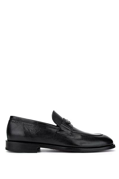 Tamer Tanca Men's Genuine Leather Black Loafer Shoes